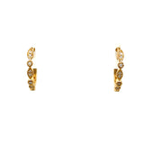 14K Yellow Gold 1.87g 0.07 Carat Total Weight (18) Diamond Earrings