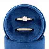 10K Yellow Gold 1/2 Carat Total Weight with .10CT Center Diamond Bridal Engagement Ring Set