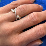 Diamond Criss Cross Fashion Band Ring