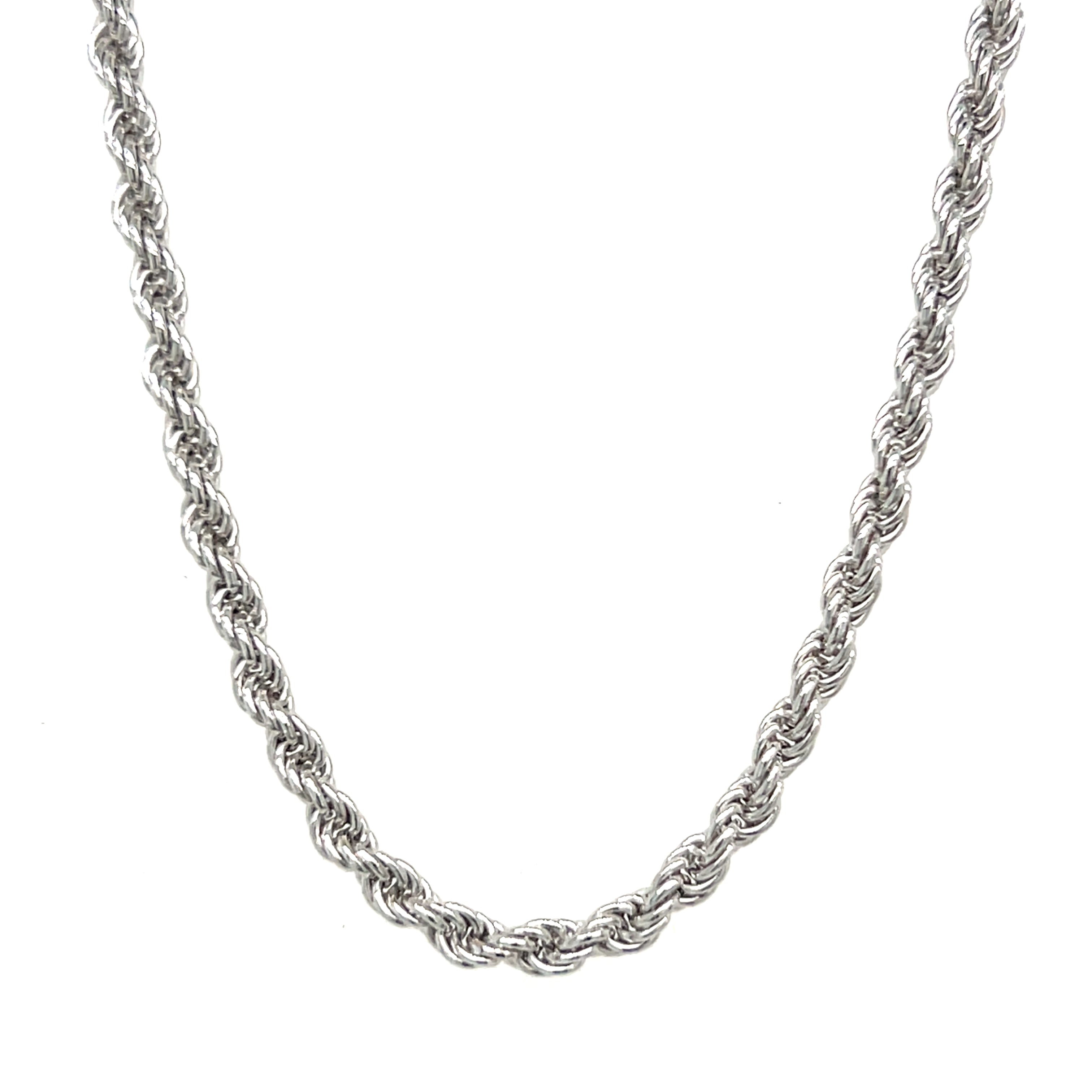 Silver 3mm Solid Rope Chain