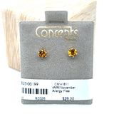 4mm November Allergy Free Earrings