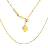 Silver Gold Plated Adjustable Square Snake Chain 14-22"