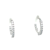 Silver Lab Grown Diamond Hoop Earrings