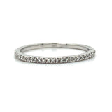White Gold Diamond Wedding Anniversary Stackable Band
