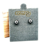 Concept's Silver-Tone 5mm Ball Allergy Free Earrings,  Available online or in store at Wright’s Jewelry, Fallston, NC