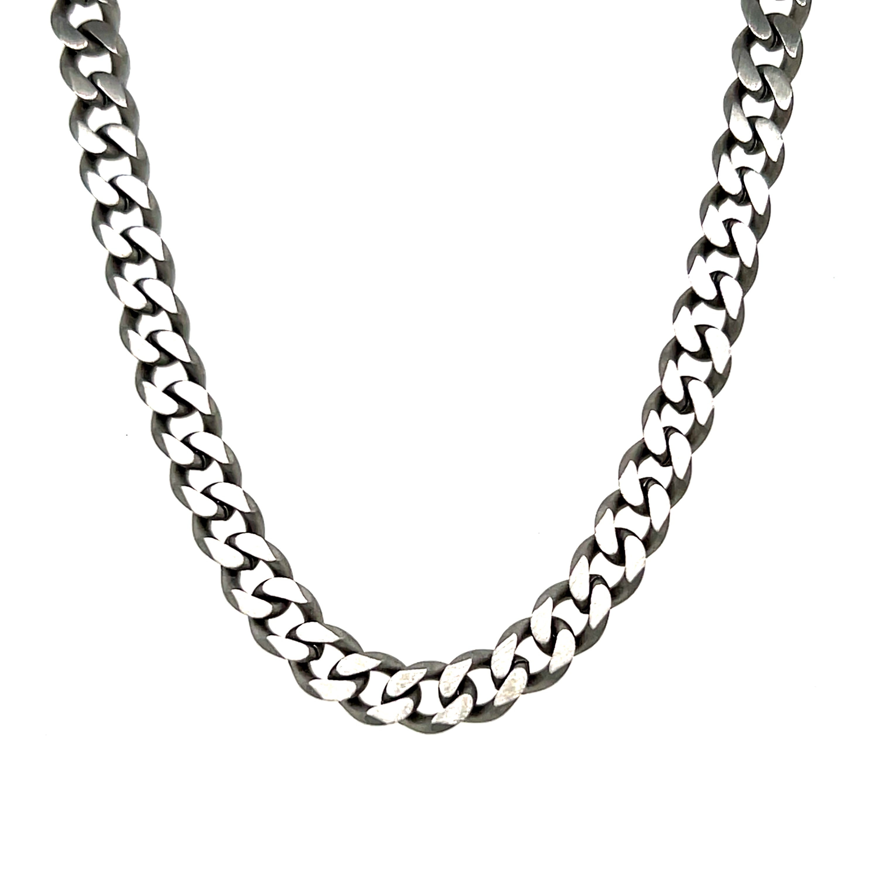 Stainless Steel Brushed Curb Link Chain 22+1"