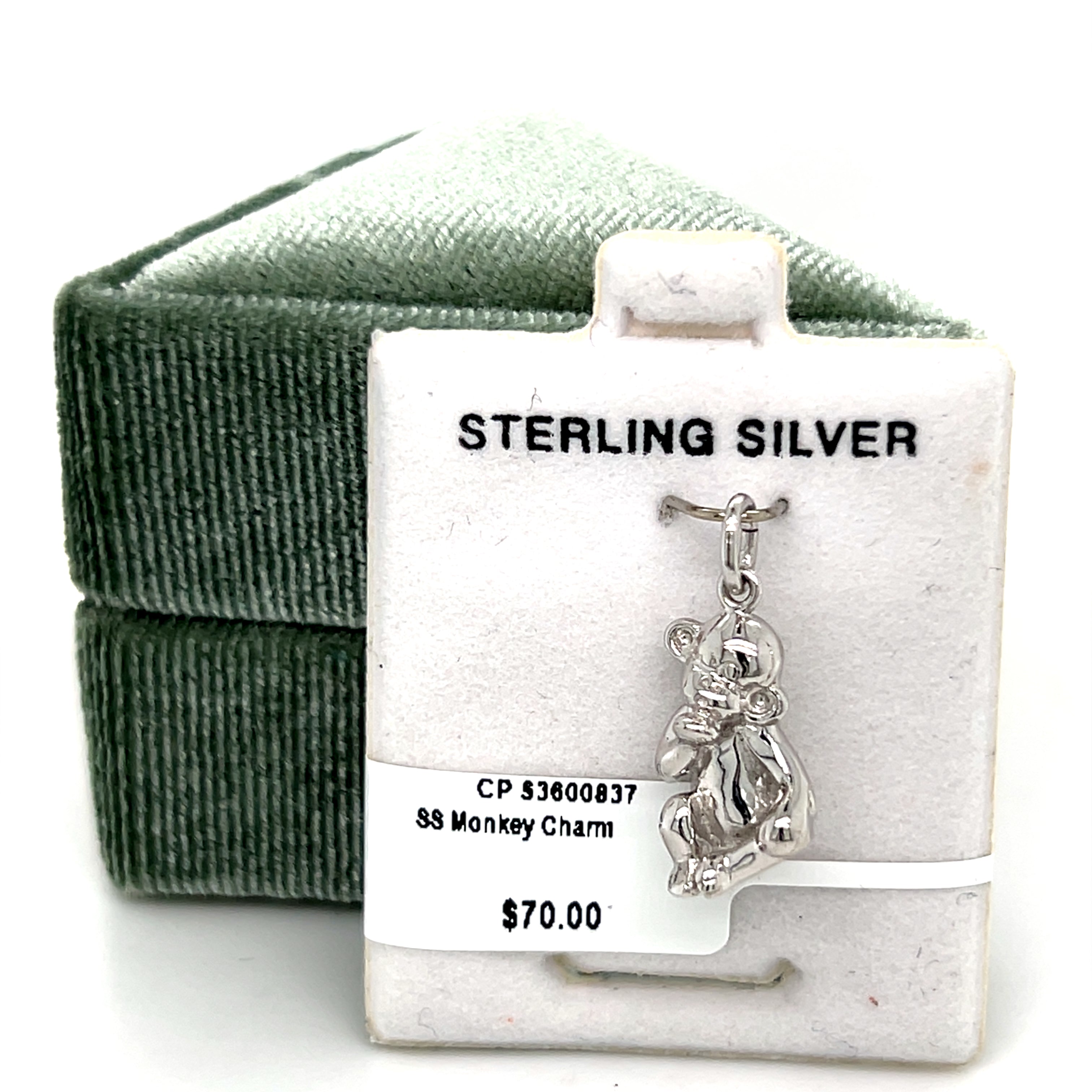 Silver Monkey Charm