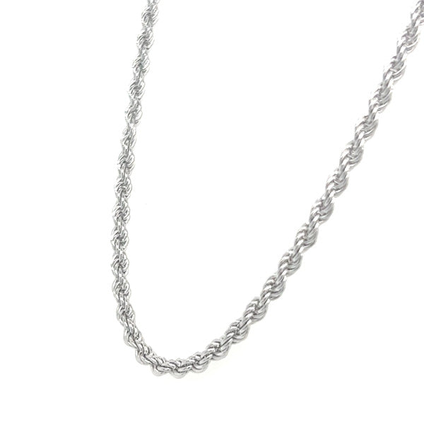 Silver 2.5mm Solid Rope Chain 20"