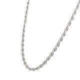 Silver 2.5mm Solid Rope Chain 20"