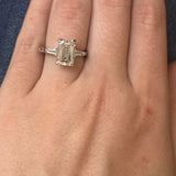 White Gold Three-Stone Lab Grown Diamond Engagement Ring