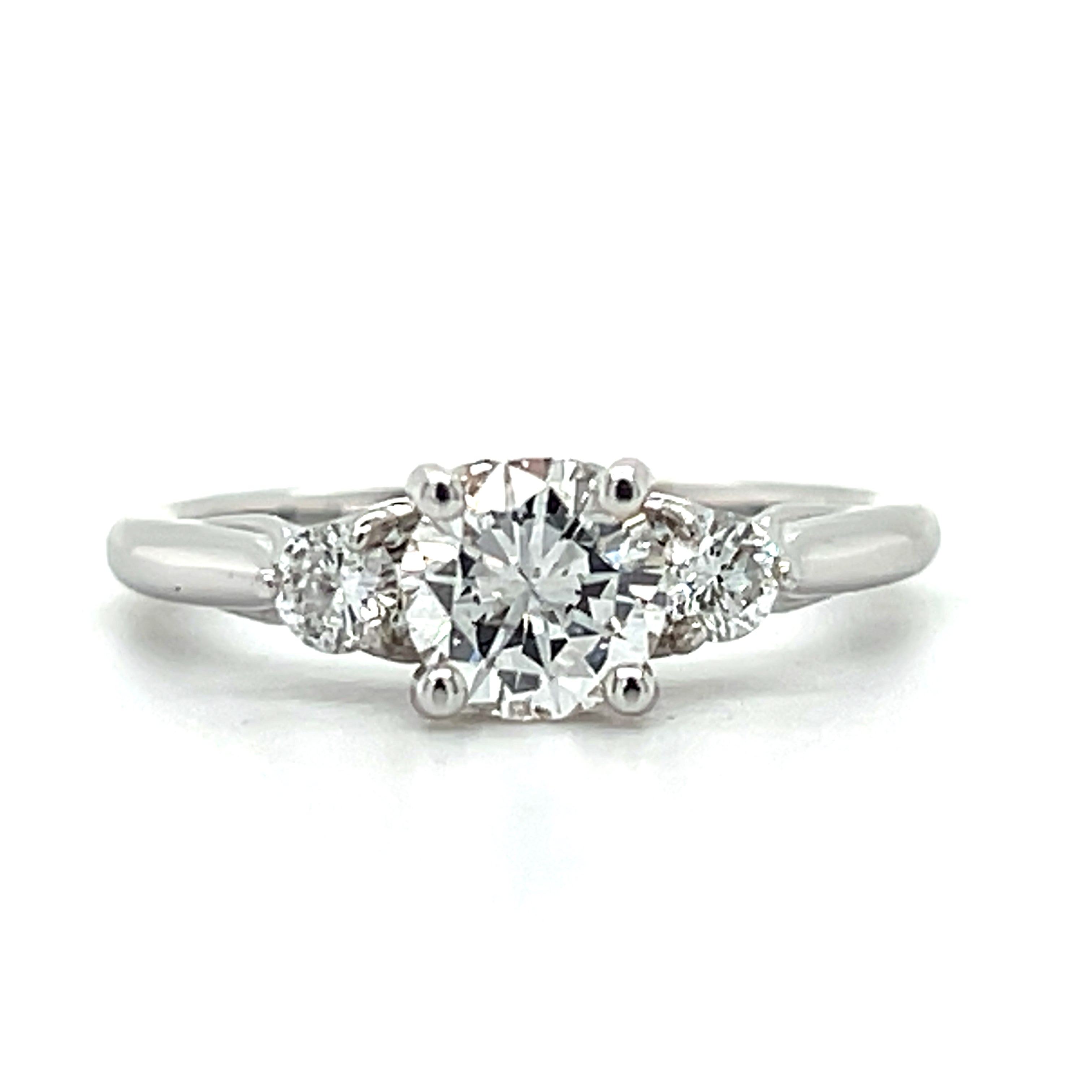 White Gold Mined Diamond Bridal Engagement Ring, WJS Custom Set Collection
