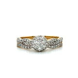 "Flora"10K Yellow Gold 1/2 CT Diamond Bridal Set