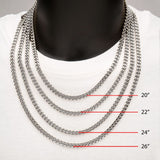Men's Stainless Steel Miami Cuban Chain 20"