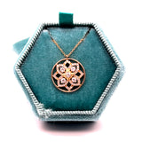 14K Yellow Gold 1/2 Carat Total Weight (53) Diamond Mandala Pendant