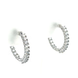 Sterling Silver Lab Grown Diamond Hoop Earrings