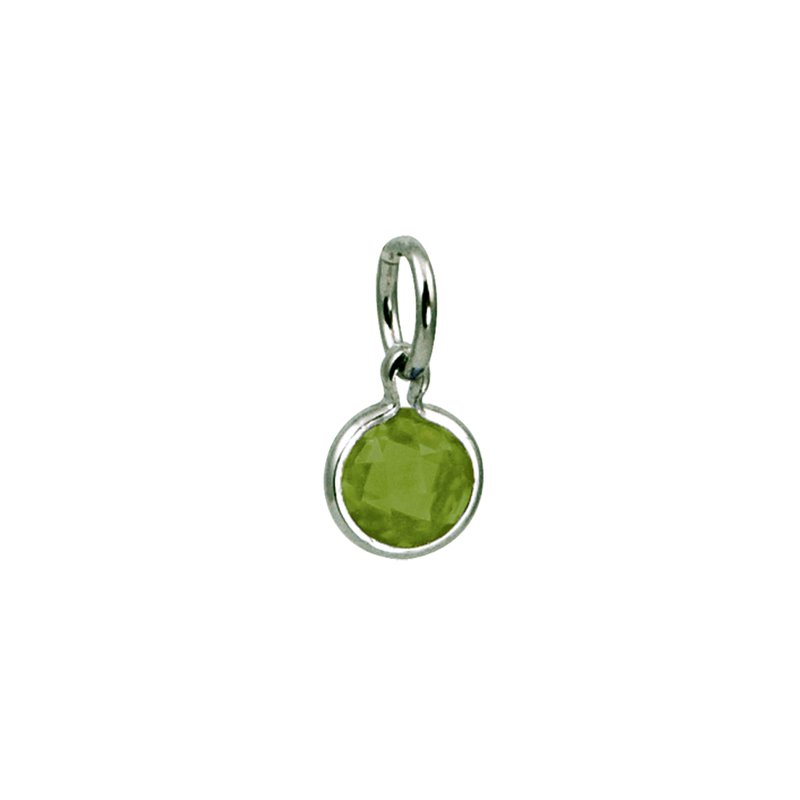 Sterling Silver August Birthstone Coin Charm Mommy Chic Collection