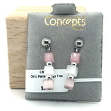 Optic Pastel Pink Dangle Allergy Free Earrings