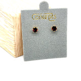 Concepts Gold-Tone 4mm February Birthstone Allergy Free Earrings