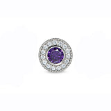 Kelly Wtaers Sterling Silver Pendant Charm Featuring a Simulated February Birthstone