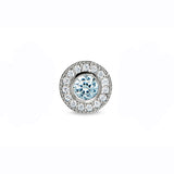 Kelly Waters Sterling Silver Pendant Charm Featuring a Simulated March Birthstone