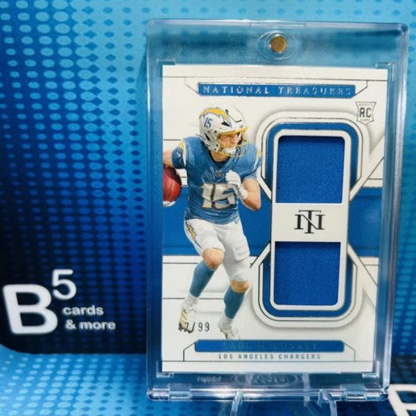 LADD MCCONKEY 2024 NATIONAL TREASURES ROOKIE DUAL PATCH RC 17/99