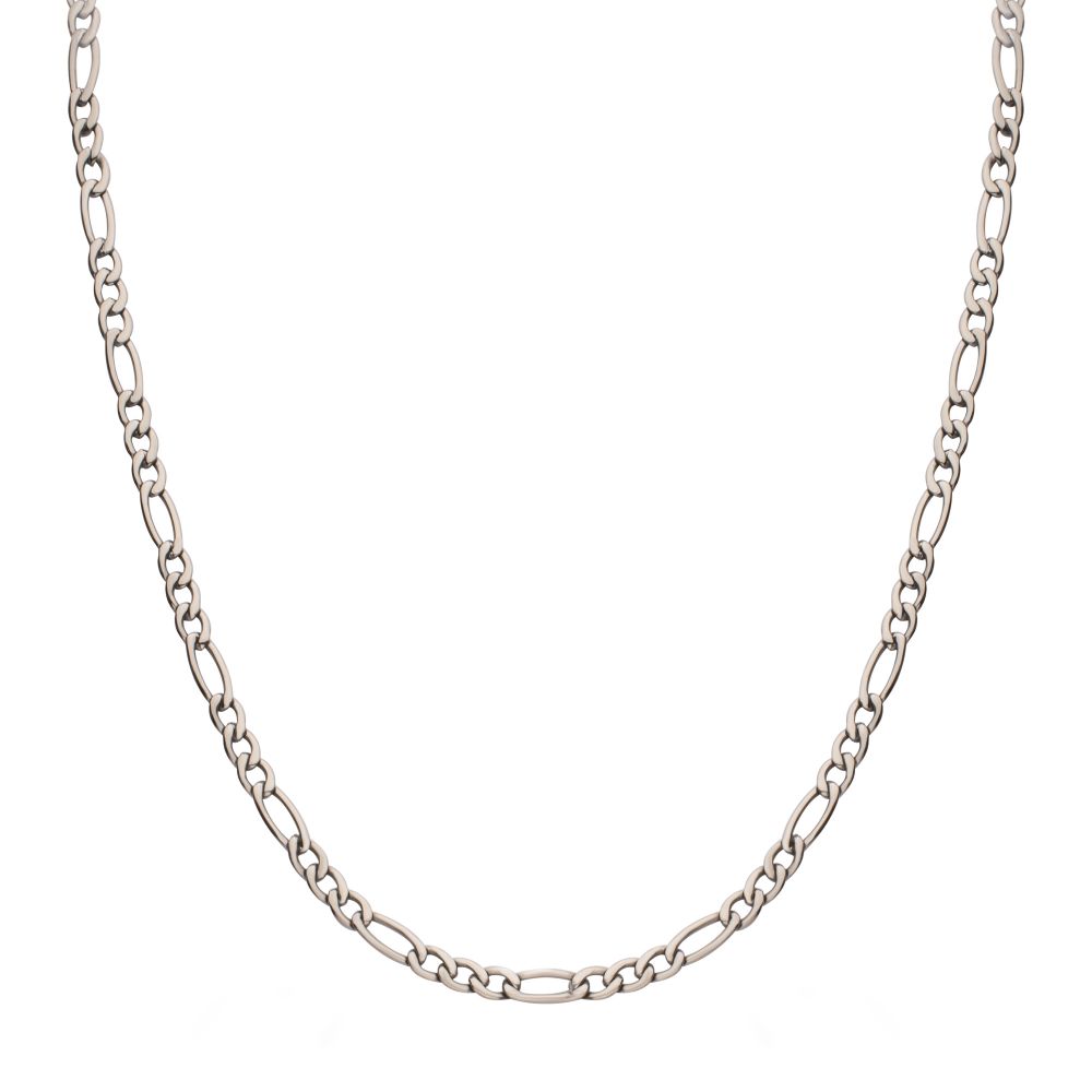 Men’s Titanium 4.7mm Figaro Chain with Lobster Clasp 22"