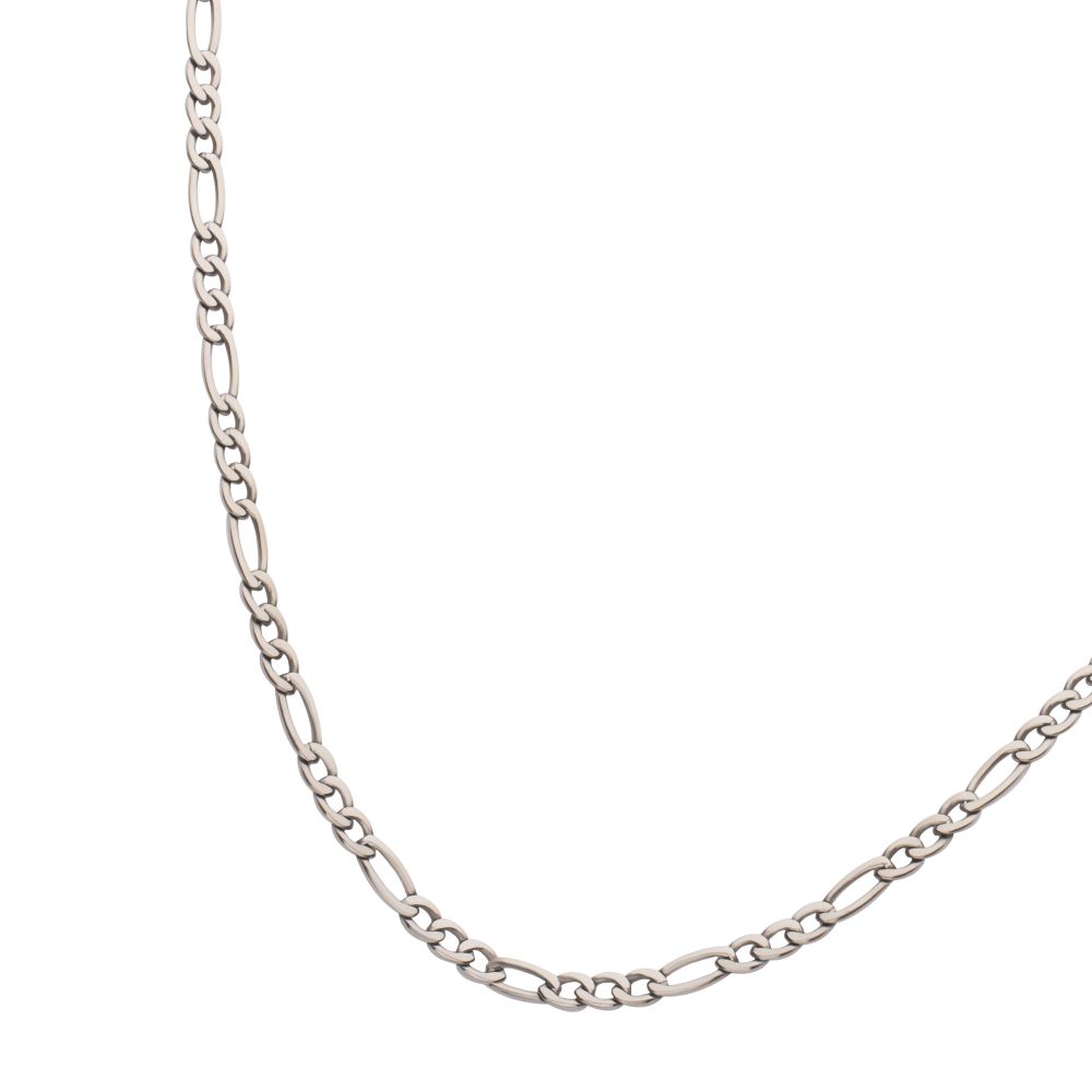 Men’s Titanium 4.7mm Figaro Chain with Lobster Clasp 22"